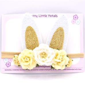 Floral Easter Bunny Ears Headband
