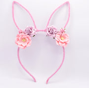 Floral Easter Bunny Ears Headband