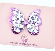 Butterfly Hair Clip - pink butterflies