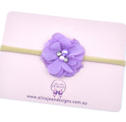 Chiffon Flower Headband - light purple