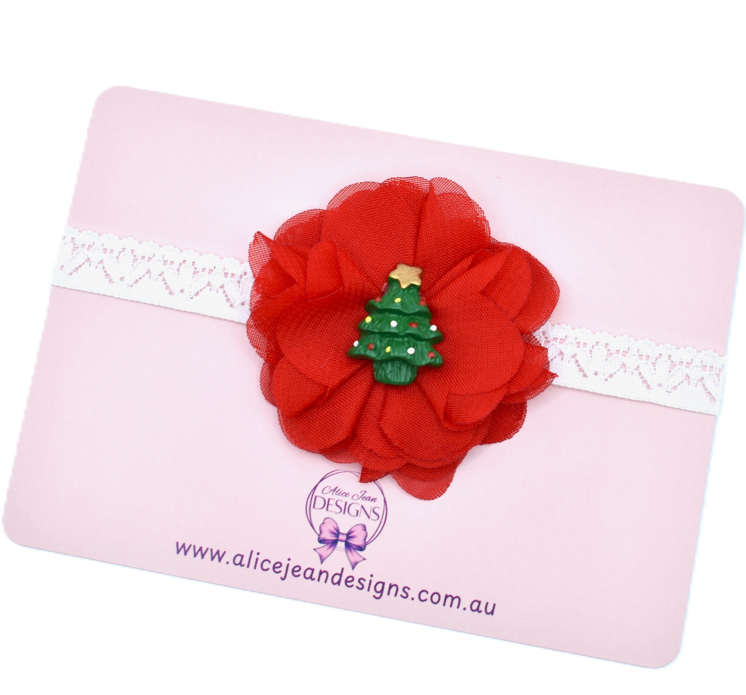 Newborn Christmas Headband - xmas tree