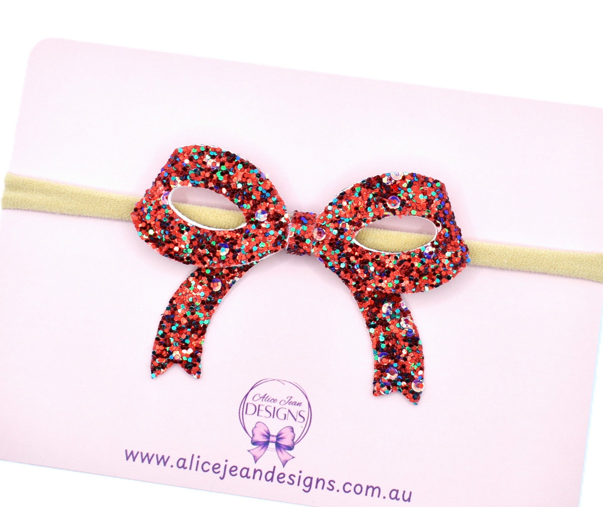 Willow Bow Headband - Christmas Sparkle