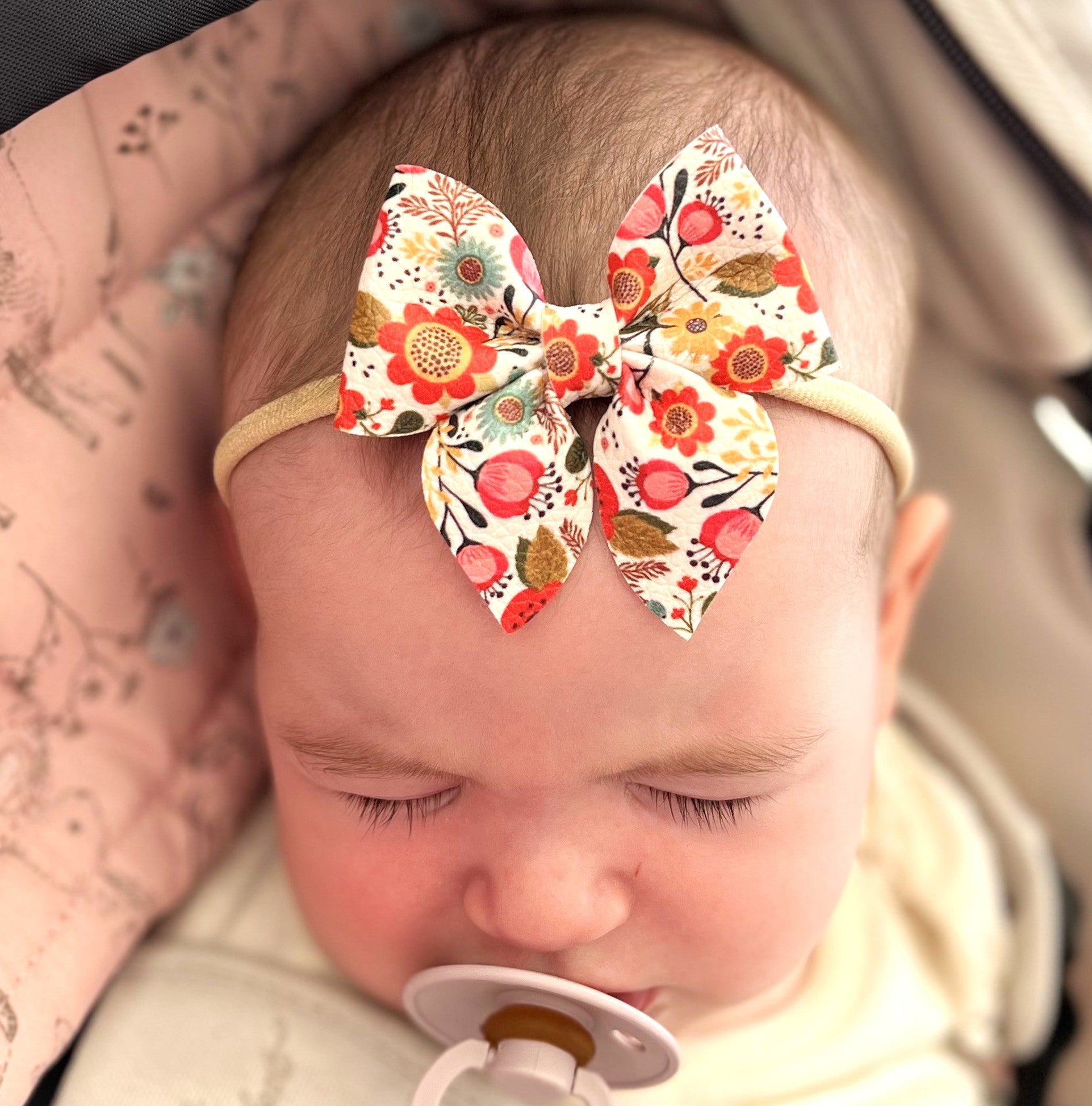 Floral Sailor Bow Headband