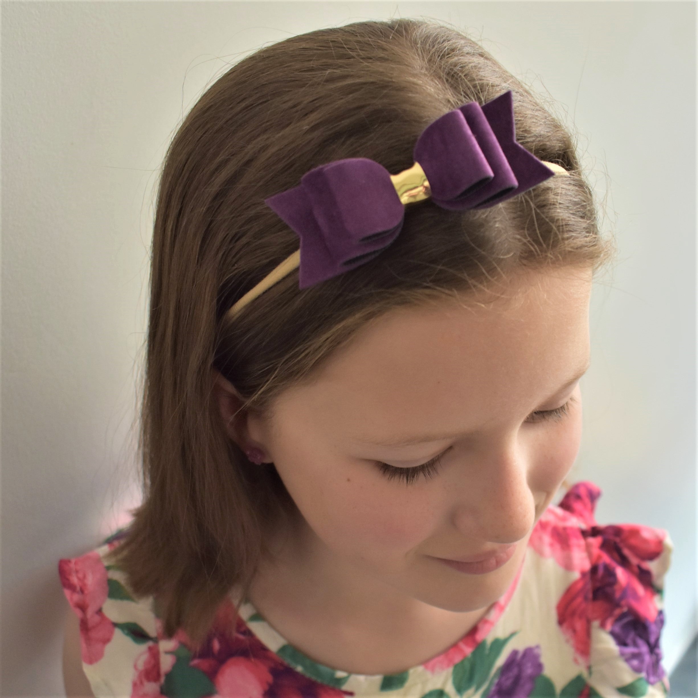 Charlotte Headband - purple velvet