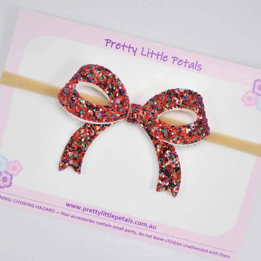 Willow Bow Headband - Christmas Sparkle