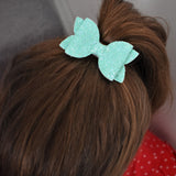 Annabelle Bow Hair Clip - pastel glitter