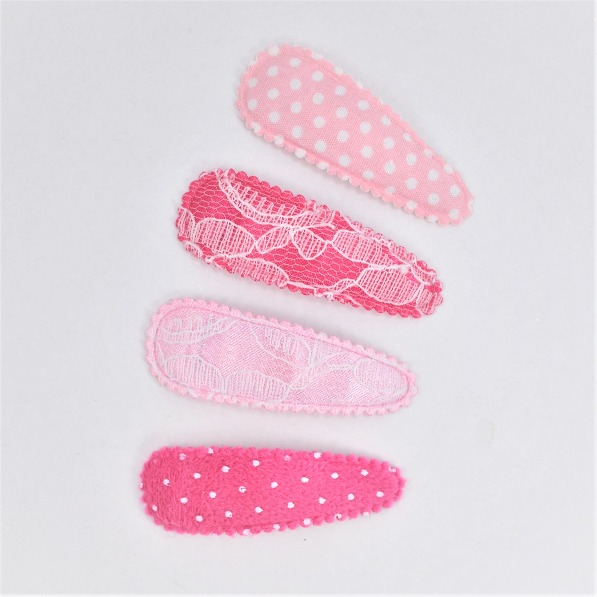 Snap Clips - pink - set of 4